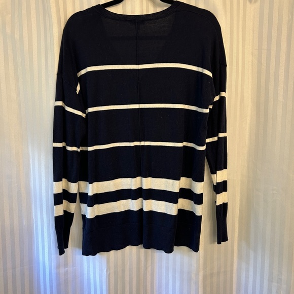 Navy and White Tunic Striped Sweater - Picture 6 of 6